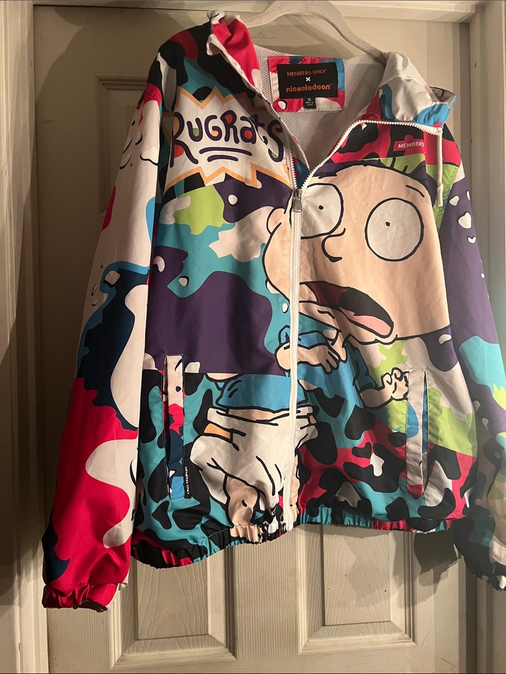 Members Only Nickelodeon Colorblock Jacket in Hot Pink, Teal, Black